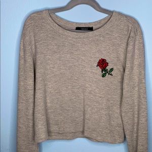 Crop top, long sleeve shirt